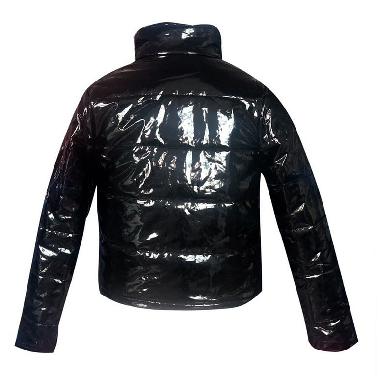 トップス NUTEMPEROR PU LEATHER PUFFER DOWN V Faux Leather Puffer – CoffeeShop Coats