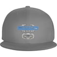 thumbnail image 3 of Combat Infantry Badge (CIB) Jump Wings Unisex Flat Brim Visor hat Adjustable Baseball Cap, 3 of 8