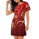 thumbnail image 2 of Balery Happy New Year Camisón de manga corta con cuello redondo para mujer, cómodo y elegante., 2 of 6