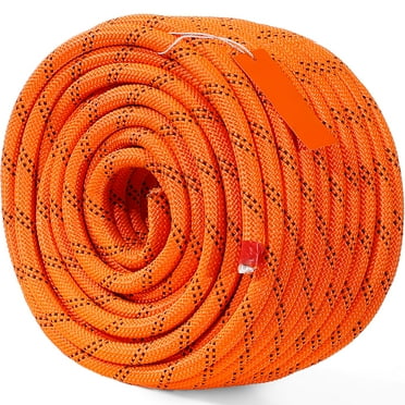 KFFKFF Arborist Tree Climbing Rope Double Braid Polyester 1/2" x 120' 48-Strand
