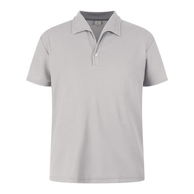 YDLCAFD Mens Knit Shirts Button Up Textured T Shirts Casual Solid Color Slim Fit Short Sleeve Summer Tee Shirt