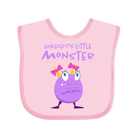 

Inktastic Daddy s Little Monster Gift Baby Girl Bib