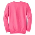 thumbnail image 6 of Mens Core Fleece Classic Crewneck Cotton/Poly fleece Sweatshirt Neon Pink M, 6 of 6