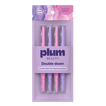 Plum Beauty Double-Sided Facial Razors 4ct