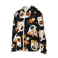 thumbnail image 2 of Kll Cat Skulls And Flowers Print Men'S Women’s Upf 50+ Sun Protection Outdoor Hoodie Jacket Long Sleeve Fishing Hiking Performance Shirt- Xx-Large, 2 of 8