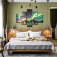 thumbnail image 4 of TISHIRON 5PCS Framed Aurora Borealis Landscape Theme Canvas Wall Art Set,60"x40" Skagsanden Beach Aurora Borealis Wall Canvas Art Decor, 4 of 7