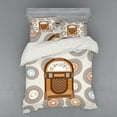 thumbnail image 2 of Ambesonne Vintage Bedding Set 3 Pcs, Long Players Pickup, Twin, Pale Coffee Brown, 2 of 3