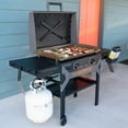 thumbnail image 2 of Blackstone 28" Propane Griddle Grill 2311 - Portable Outdoor Flat Top for Cooking with X-Braced Hood & Durable Powder Coated Steel - Iron Forged Omnivore Griddle, 2 of 11