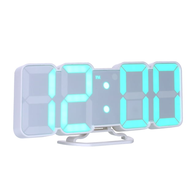 Reloj despertador LED RGB digital con control remoto inalámbrico 3D Pantalla de hora / tem Abanopi Temporizador
