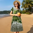thumbnail image 4 of Kdxio Robe T-Shirt Décontractée pour Femmes, Imprimé Marguerites, Manches Courtes, Été, avec Poches, 4 of 6