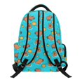 thumbnail image 2 of HELLHERO Capybara Orange Print Multi Pockets Bookbag for Casual College, Waterproof Lightweight Polyester Book Bag, 2 of 8