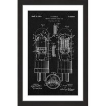 "Vacuum Tube 1924 Black Paper" Framed Painting Print