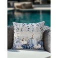 thumbnail image 4 of Outdoor Pillows Waterproof, Blue Grey Pumpkins Fall Bedding Throw Pillows with Insert for Couch Sofa Bed, Thanksgiving Floral Botanical Vintage 18x18 Inch Pillowcases Decorative Patio Pillow Set of 1, 4 of 8