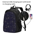 thumbnail image 2 of Daiia Copper-Gold Gloss Outline Chrysanthemum Pattern USB Charging Backpack for Men and Women, Anti-Theft Backpack,Travel Backpack,School Backpack,College Backpack,Laptop Backpack, 2 of 7