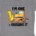 thumbnail image 3 of Inktastic I'm 1 and Crushing It Construction 1st Birthday Boys or Girls Baby Bodysuit, 3 of 4