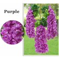 thumbnail image 4 of Sincero Flores artificiales falsas, 12 piezas, corona de color malva de vid de glicina, 4 of 5