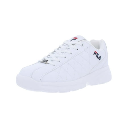 Fila Womens Fulcrum 3 Faux Leather Quilt Fashion Sneakers White 9.5 Medium (B,M)