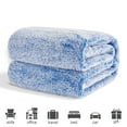 Exclusivo Mezcla Plush Extra Large Fleece Throw Blanket for Couch, Bed