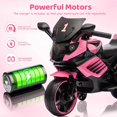 thumbnail image 4 of Trilenars 6V Motorcycle, Electric Ride On Car Toy with Training Wheels, Working Headlight, Horn & Music, Battery PoweRed Ride On Motorcycle Toy for Ages 3-6,Light Pink, 4 of 9