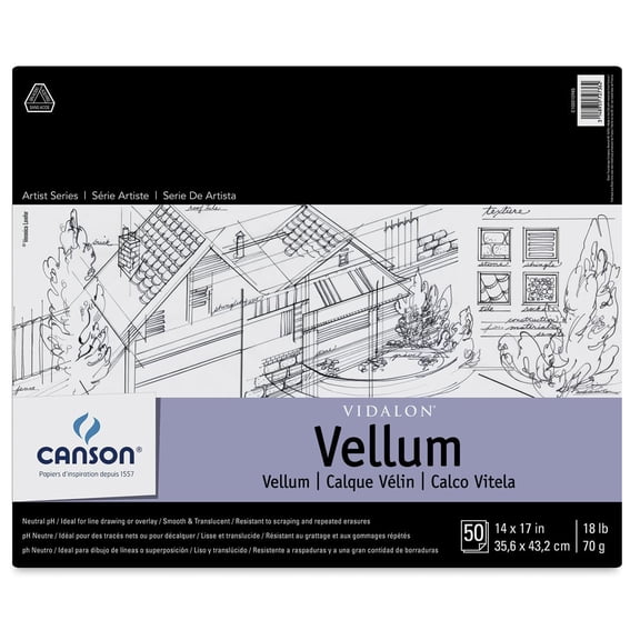 Canson Vidalon Vellum - 14" x 17", 50 Sheets