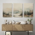 thumbnail image 4 of Mountain Lake Split Wall Print Set of 3 Watercolor Mountains Wall Art Nature Art Prints Modern Minimal Wall Art Pine Forest Wall Art for Living Room Wall Decor Forest Wall Decor Artwork 12"X16", 4 of 5