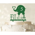 thumbnail image 1 of Custom Birthday Cake Topper Personalized Green Cake Topper Color Option Available 5-7 Inches Wide, 1 of 1