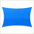 thumbnail image 3 of ColourTree 14' x 18' Blue Rectangle Sun Shade Sail Canopy Mesh Fabric UV Block Air & Water Permeable - Commercial Heavy Duty - 190 GSM - 3 Years Warranty ( We Make Custom Size ), 3 of 8