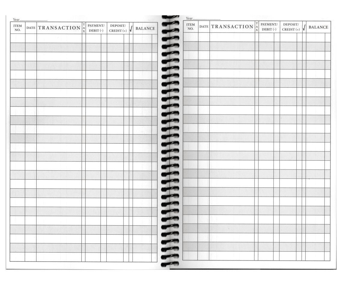 Side Spiral Bound Checkbook/Transaction Register Debit Card and Check Register Account Tracker (Red Lights)