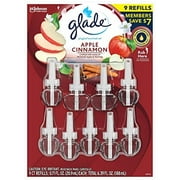 Glade Plugins Scented Oil Refill, Essential Oil Infused Wall Plug In, 6.39 Fl. Oz, 9 Ct. (Apple Cinnamon)