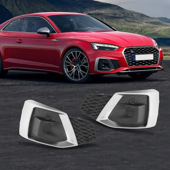 Front Bumper Fog Light Covers for 2020-2022 Audi A5 and 2020-2022 Audi S5