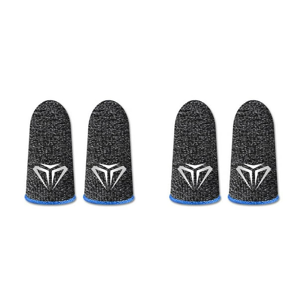 Sidaley 10 piezas de fundas para los dedos para juegos de teléfonos móviles, guantes antideslizantes sensibles al sudor, cubiertas de fibra ultrafinas Azul Tipo 1 2piezas