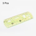 thumbnail image 3 of Unique Bargains 3pcs Unbreakable Flexible Rulers 15cm/6' Double Scale Shatterproof Folding Plastic Ruler, Light Green, 3 of 6