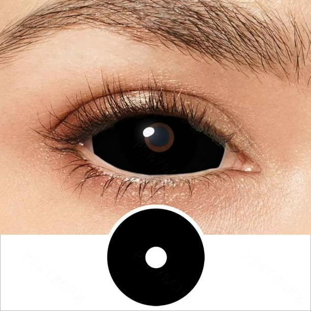 Pseieche lentes de contacto de 22 MM lentes de ojos blancos malla roja ojo completo Cosplay de Anime de Halloween Sharingan Sclera Bodega Aurrera en linea