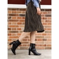 thumbnail image 2 of Botines de charol Allegra K Con Cremallera y Tacón Grueso Para Mujer Negro 8, 2 of 6