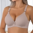 thumbnail image 2 of ManxiVoo Side Folded Full Coverage Wireless Bra for Women Soft Lightweight Support Minimizer with Wide Band XXL Size Light Ashy, 2 of 7