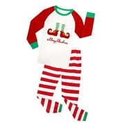 ELOWEL PAJAMAS Elowel Adult Child Matching Family Christmas Elf Socks, 2-Piece Pajama Set