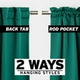 thumbnail image 2 of Quality Home Back Tab Blackout Curtains - Evergreen - 52"W X 63"L - (Set Of 2 Panels), 2 of 5