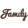 thumbnail image 2 of Cutout Sign Family Letter Wooden Wall Art Decor Wood Word Sculpture Signs Rustic Farmhouse for Housewarming Home Front Door Entryway Wall Decoration, Brown, 11.9 x 5.5inch, 2 of 9