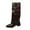 Brown, variant on Knee High Boots Women Versatile Chunky Heel Thick-Soled Solid Color Casual Fall Winter Trendy Comfortable Wide Calf Boots