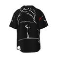 thumbnail image 6 of Lsque Animal Bulldog print Men's Cuban Collar Short Sleeve Shirt Summer Beachwear Casual Button Down Fashionable Vacation Leisure Shirt-Small, 6 of 7
