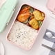 thumbnail image 5 of Bento Box Caja de almacenamiento de alimentos con 3 compartimentos para almuerzo con tapa y utensilios, 5 of 8