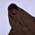 thumbnail image 5 of Gibobby Sudaderas para mujer con cierre, Sudadera de Entrenamiento para Mujer, con capucha, ligera, elástica, activa(Marrón,G), 5 of 5