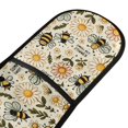 thumbnail image 2 of Dailycode Double Sided Oven Mitt with Loop Heat Resistant Kitchen Long Potholders 7" x 35" Bee Honey and Daisy, 2 of 6