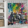 thumbnail image 6 of Orinice Colorful Paint Splatters Bathroom Decor Set with Hooks, Vibrant HD Print Polyester Fabric Shower Curtain Set, Waterproof and Easy to Install 36x72, 6 of 7