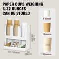 thumbnail image 4 of Organizador de Café y Condimentos con 6 Compartimentos Verticales para Oficina y Cocina Estante para Vasos y Accesorios en Plástico Blanco Sin Montaje, 4 of 5