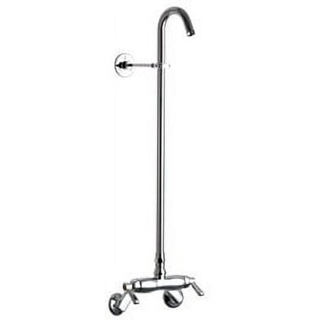 Chicago Faucets 756-Leorcf Exposed Double Handle Shower Fitting Only - Chrome