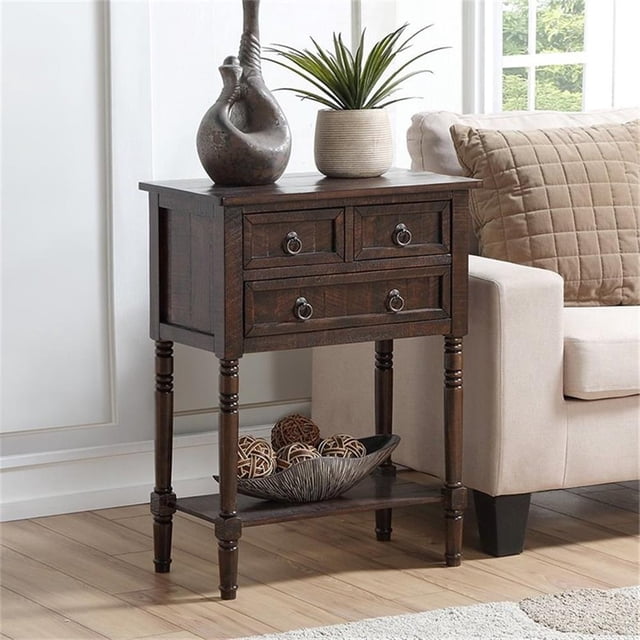 Convenience Concepts Table Console Kendra, Fini Bois Espresso