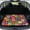 Pride Rainbow Checkered, variant on Uourmeti Rear Trunk Liner for Pets Beach Sunset Palm Tree, Washable Car Trunk Mat, Non-Slip All Weather 29" x 39"