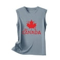 thumbnail image 4 of Amzcrzy Camisole pour Femmes Tendance à Imprimé de Feuille d'Érable Camisoles de la Fête du Canada Décontractées à Col Rond Sans Manches Hauts pour Femmes Confortables Camisoles d'Été pour Femmes, 4 of 4