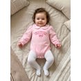 thumbnail image 4 of RUINIXCW Baby Girls Romper, Long Sleeve Embroidery Letters Bow Bodysuit Clothes for Casual Daily, 4 of 10